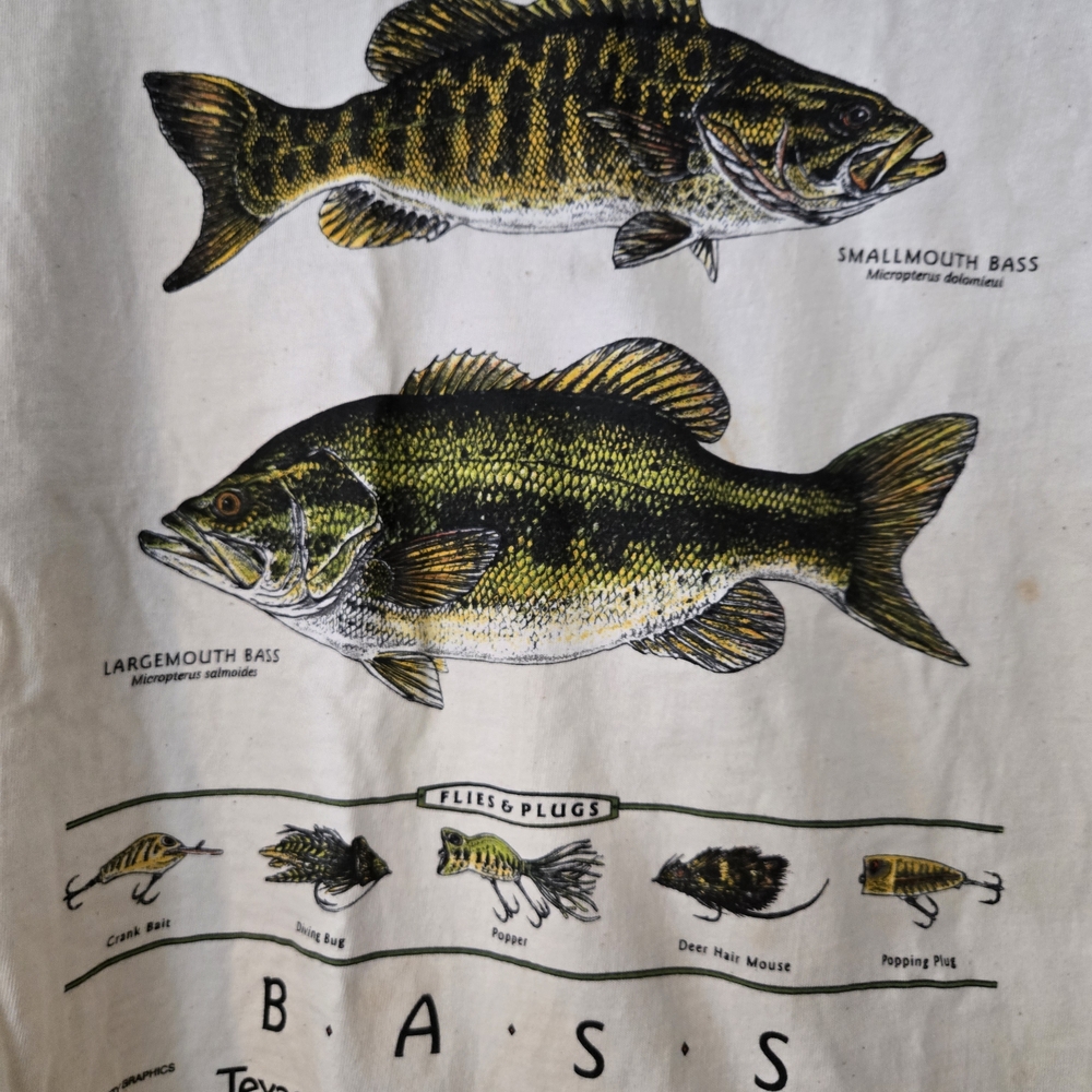 Hanes Bass Fish Graphic Tee - Green and Yellow